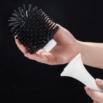 Factory supply Bathroom accessories cleaning household handheld white silicone