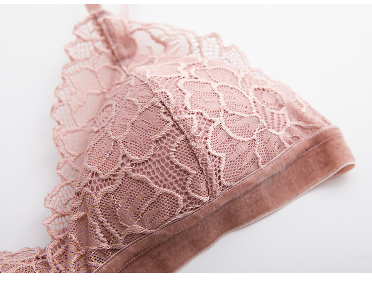 Girls Beautiful Underwear Sexy 19mm Mulberry Silk Bra With Lace Western Strap