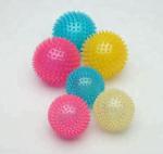 Safety Unbreakable Squeaky Spike Ball Toys / High Strength TPR Jumping Ball