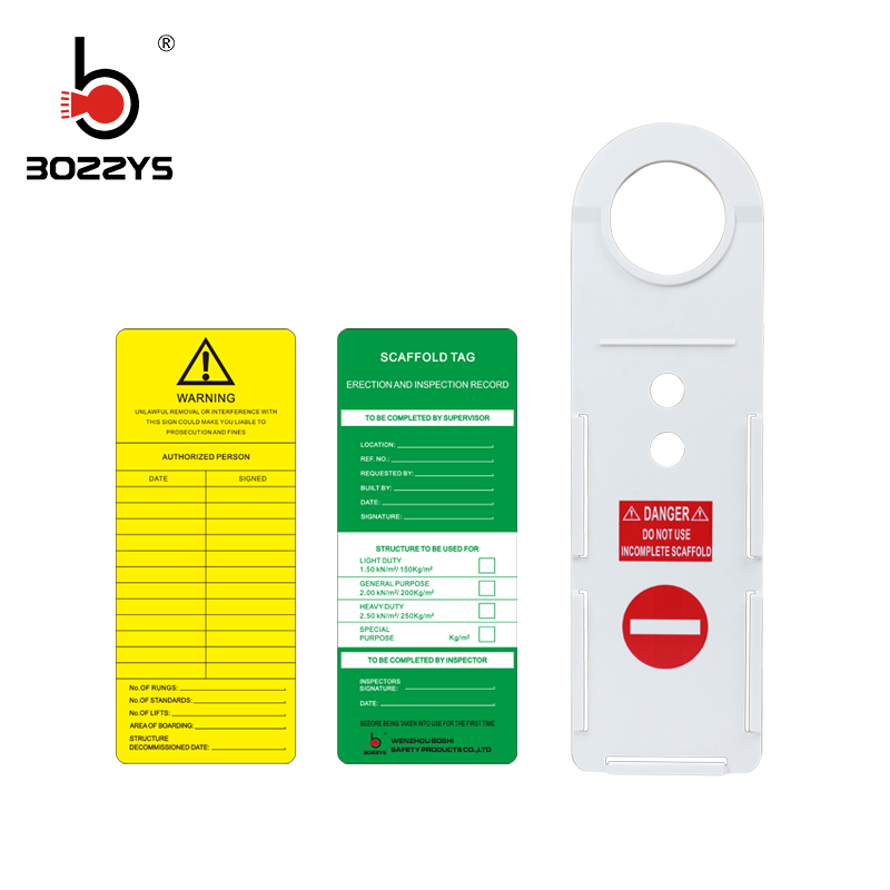 White Color Safety Lockout Tags 213MM Length 92MM Width OEM Acceptable