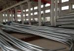 Two Arms Conical led light pole steel sheet Material 5m -12m street lamp post