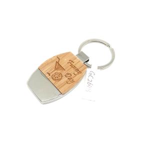 Quality Personalized Engraved Wooden Keychain Eco Friendly Gift Decoration With Natural Wood Beauty wholesale