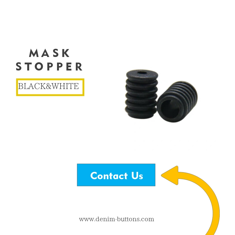 mask stoppers black cylinder shape lead free