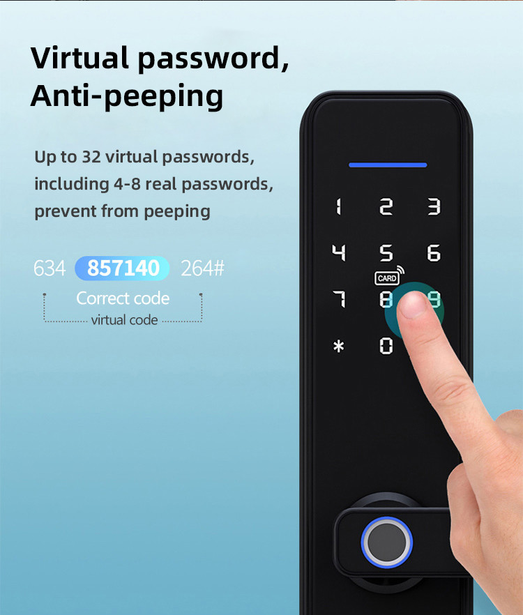 Security Tuya Biometric Fingerprint Lock Compatible For Apartments Office