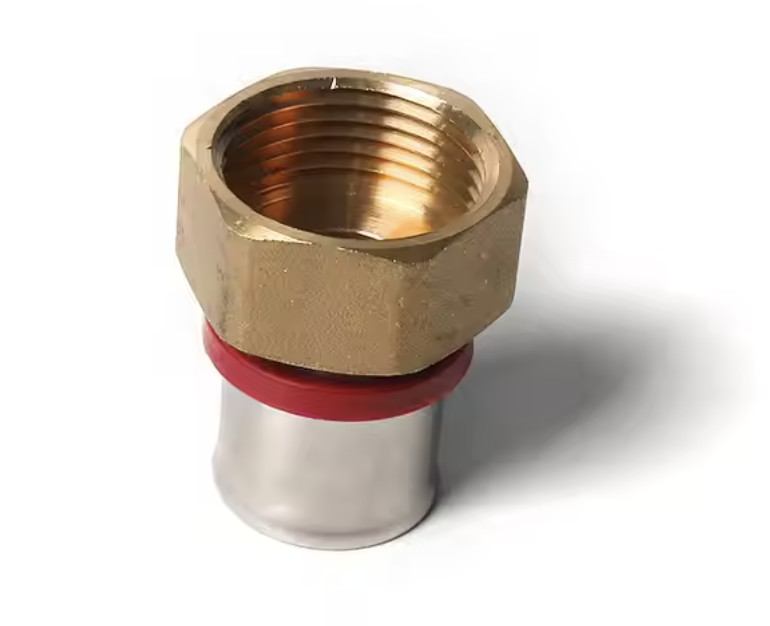 female threaded HEX Corrosion Resistant Chrome Plated Brass Compression Tube Fittings for Industrial Applications
