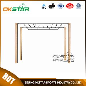 Quality outdoor fitness equipment outdoor wood monkey bars for adult exercise wholesale