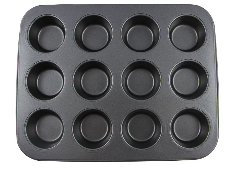 Carbon Steel Non stick bakeware 12 cups muffin pan cake mould cupcake
