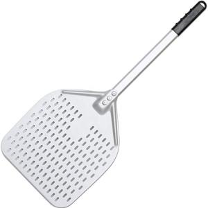 Quality 66cm Hard Anodized Aluminum Pizza Shovel 12 Inch Silver Alumina Perforated Pizza Peel wholesale