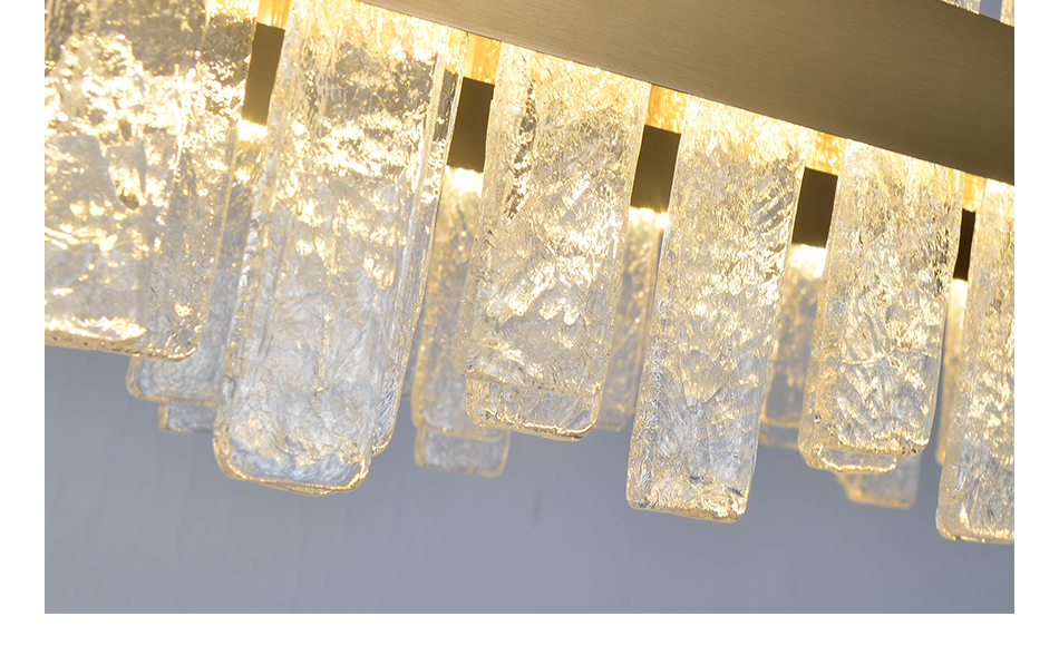 Led chandelier Living room chandeliers rectangular Kitchen fixture frosted matte glass entryway chandelier(WH-CY-195)