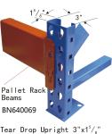 Commercial 96 *42 Inch Teardrop Pallet Rack Uprights Full Welded Anticorrosive