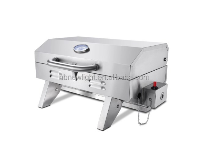 Portable Outdoor Gas Grill for Pizza BBQ Stainless Steel Countertops and Lightweight