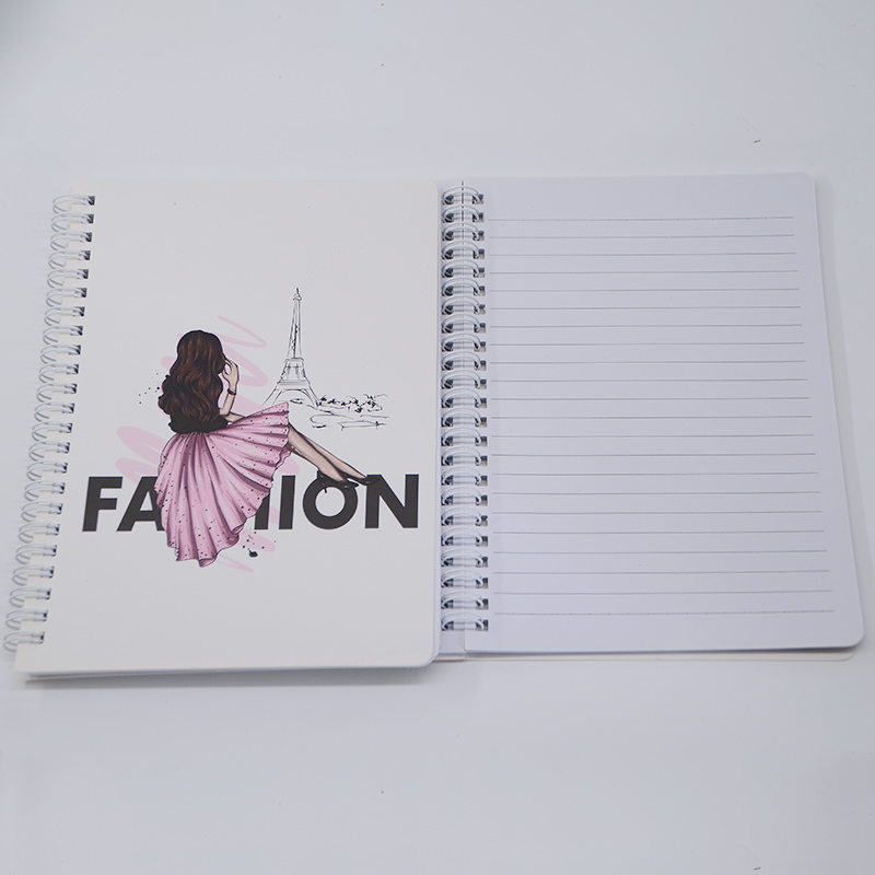 Soft Cover Custom Spiral Notebook Journal 30 Sheets Custom Printing Logo Grid Design