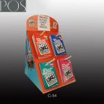battery counter display unit on the store table