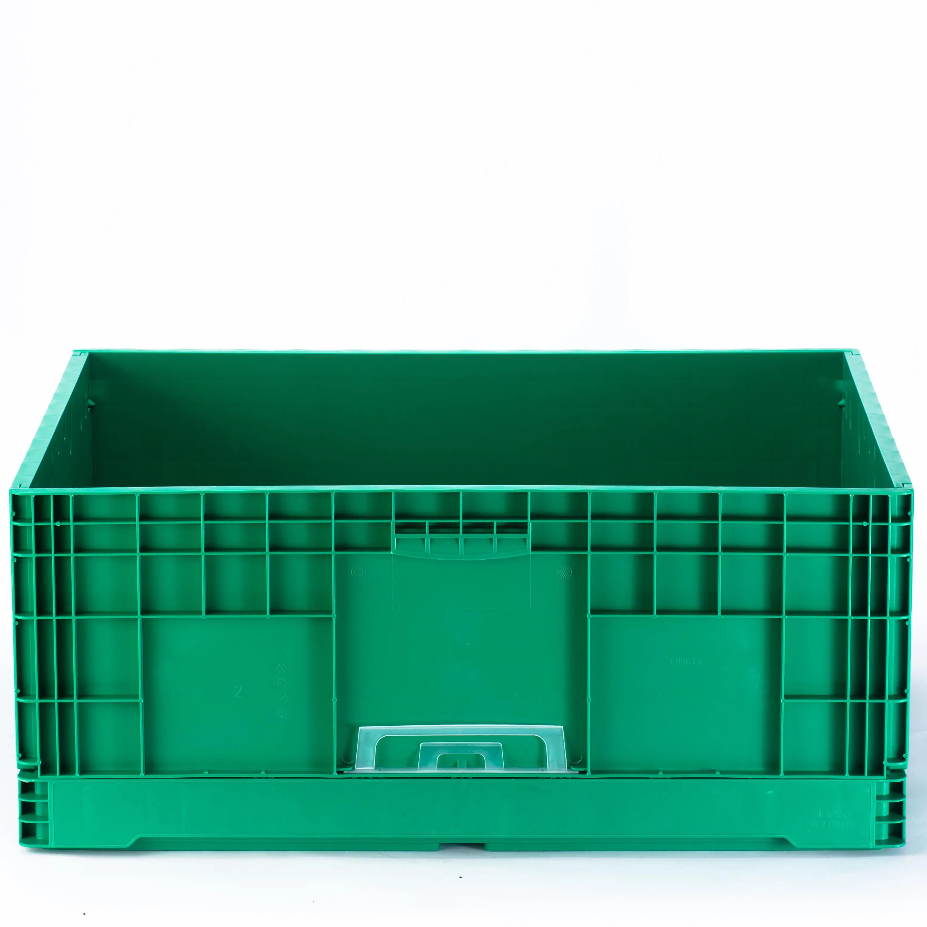 Supermarket Foldable Stackable Plastic Vegetable Container with Customized Color