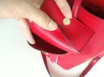 Fashion ladies handbag shoulder bag red colour with small purse onside for women