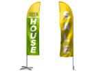 Beach Teardrop Advertising Banners Anti - Corrosion Environmental Customized