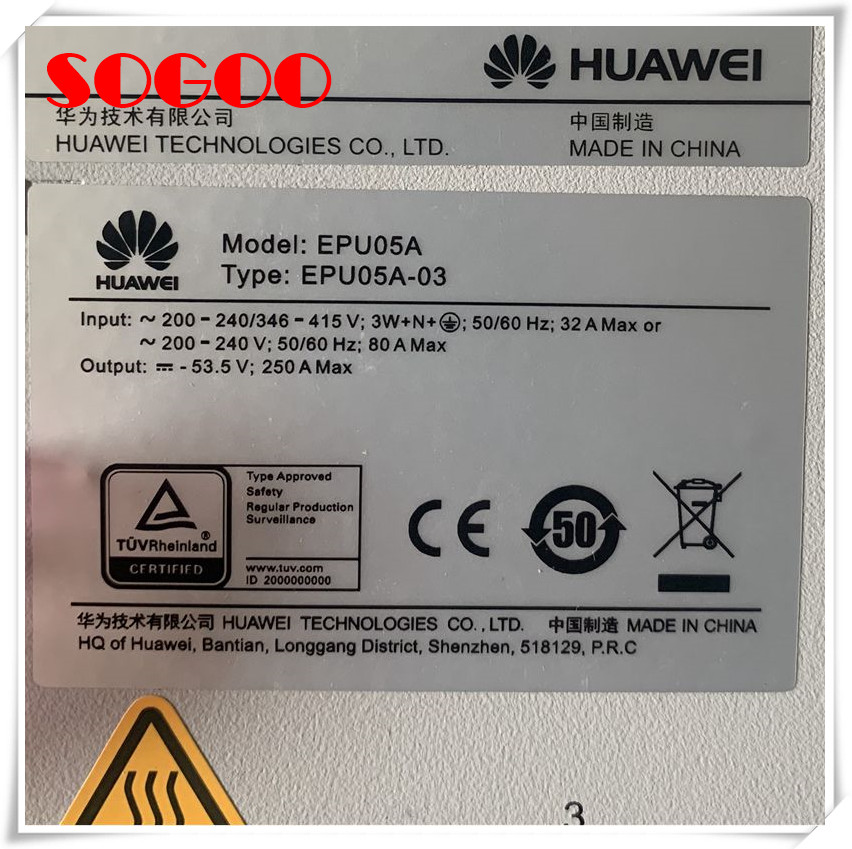 Huawei EPU05A-03 DC Power Source for APM30H Ver.E Ver D&B( 250A , 220 VAC)