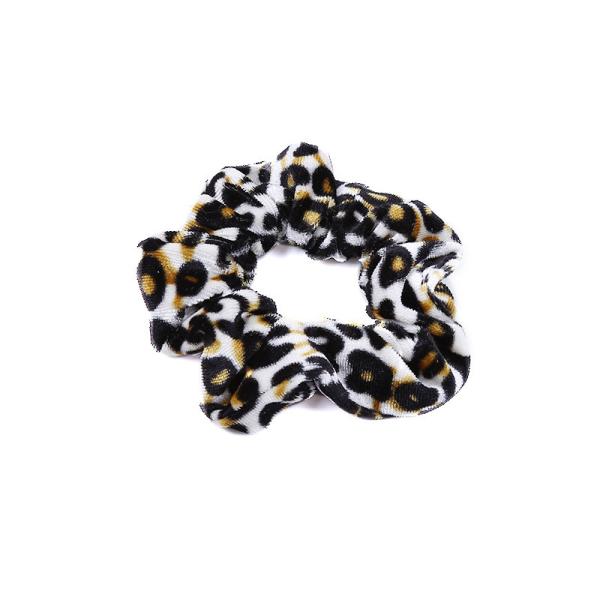 Christmas Flannel Hair Tress Velvet Hair Accessories Set Leopard Hair Tie