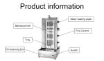 Countertop Grill Shawarma Kebab Machine Gas 4 Burner With Hood