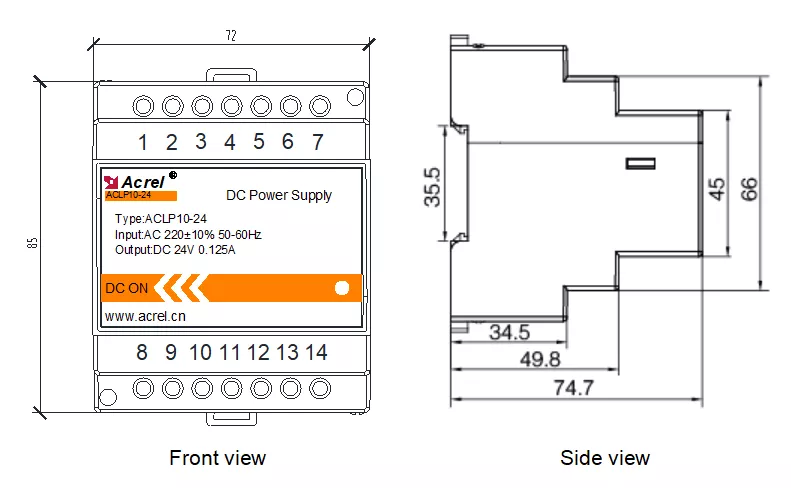 ACLP10-24 DC24V Auxiliary Power Supply For Hospital Isolated Power System