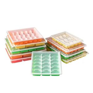 Quality Supermarket Disposable Dumpling Tray Takeaway Pressure Resistance With Lid wholesale