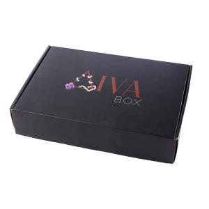 Quality Offset Printing Apparel Packaging Boxes Black Color Spot UV Coating wholesale