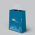 210gsm Printed Recycled Paper Bags White Paper Bags CMYK Or Pantone Color