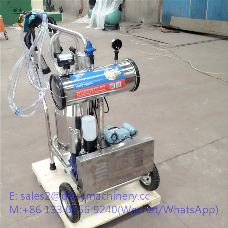 HL-JN01 Single Bucket Cow Portable Milking Machine with Trolly , 220V -50Hz voltage
