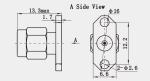 K Male 2.92mm Brass Male 2-hole Flange PCB Mount RF Coaxial Connector