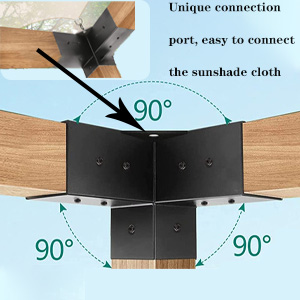 Powder Coated Woodworks Pergola Bracket Hardware Kits for Gazebos and Patio Pergolas