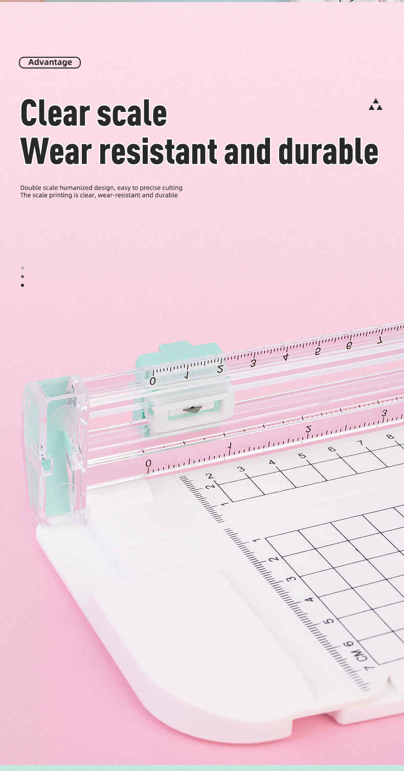 Portable Plastic A5 Paper Cutter ZEQUAN Multifunctional Trimmer with Manual Operation