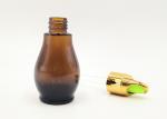 30ml Amber Color Glass Cosmetic Bottles With Golden Cap For Essential Oil