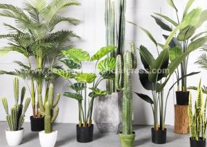 Quality 50*50cm Artificial Potted Floor Plants Plastic PE Faux Green Indoor Plants wholesale