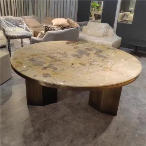 Quality Top Round Kitchen Marble Contemporary Luxury Dining Table Set 6 wholesale