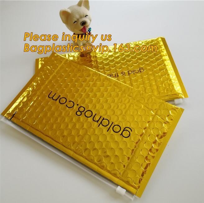 Cosmetic Pink Slider Padded Bag/Silver k Bag With Bubble,Padded Envelopes Cheap Aluminium Foil k Holographic