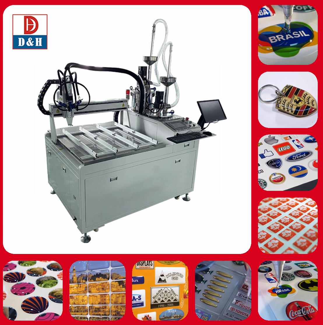 PLC Touch Screen Control System Epoxy Sticker Dispensing Machine for Art Resin Kit