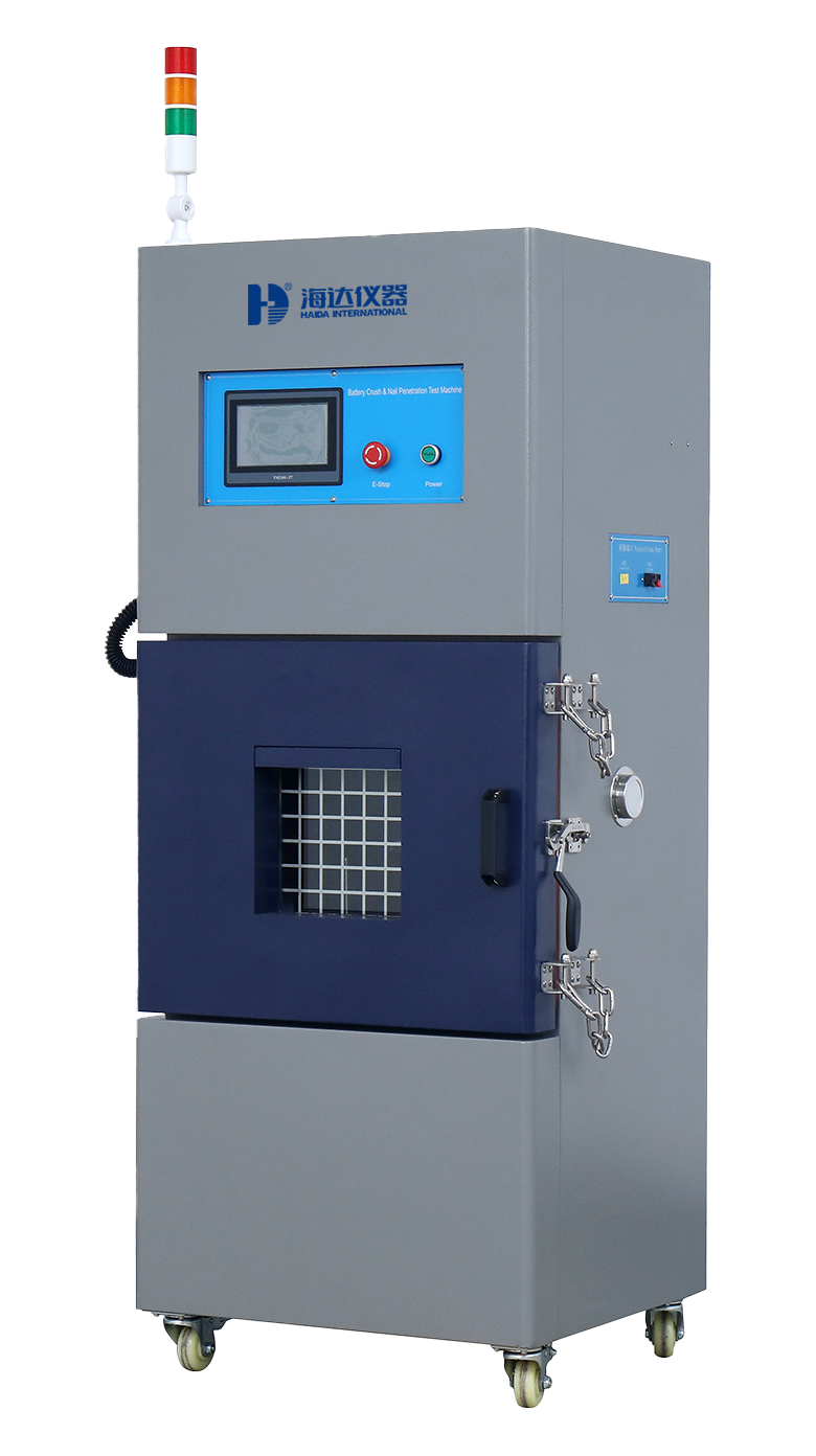 High-Precision Lithium Battery Crush & Nail Penetration Test Chamber / Battery Testing Machine