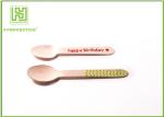 Eco Friendly Cutlery Cutlery Red Heart Printing 110mm Disposable Dessert Spoons