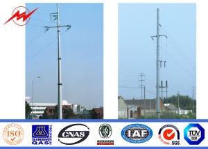 Quality 14m Outdoor 69kv Steel Transmission Poles Hot Dip Galvanization wholesale