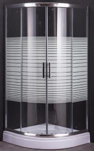 Quality Painting Horizonal Stripe Corner Shower Enclosures , Bathroom Shower Cubicles wholesale