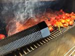 Square 185g Net BBQ Smoke Generator 304ss Bbq Pellet Smoke Tube Brush Hook