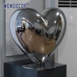 Customized Small Indoor Love Mirror Stainless Steel Sculpture