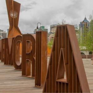 Quality Metal Letter Corten Steel Abstract Sculpture wholesale