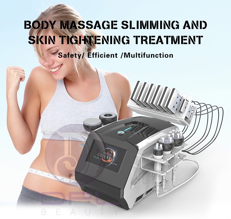 Portable Hand Held 6 in 1 80k Ultrasonic Cavitation RF Vacuum Machine Radio Frequency Weight Loss Cellulite Reduction for Salon