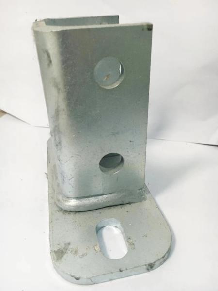 Electro Galvanized Stainless Steel Strut Fittings Square Post Base Plate