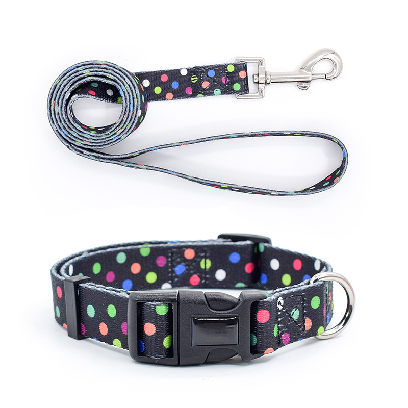 Customizable Adjustable Tactical Dog Collar and Leash Set Heavy Duty Canines