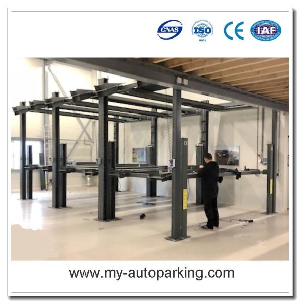 Hot Sale! Four Post Car Storage Lift/Four Post Parking Lift for 3 Cars/Double