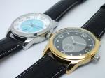2014 fashion watch Stainless steel case with geniune leather strap