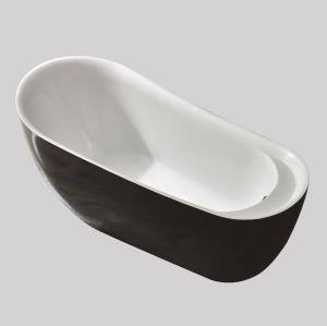 Quality Recycled Acrylic Freestanding Corner Black Slipper Bath Solid Surface For Small Bathrooms wholesale