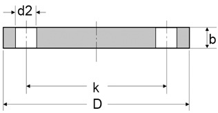 DIN 2725 PN10 Flanges Dimensions